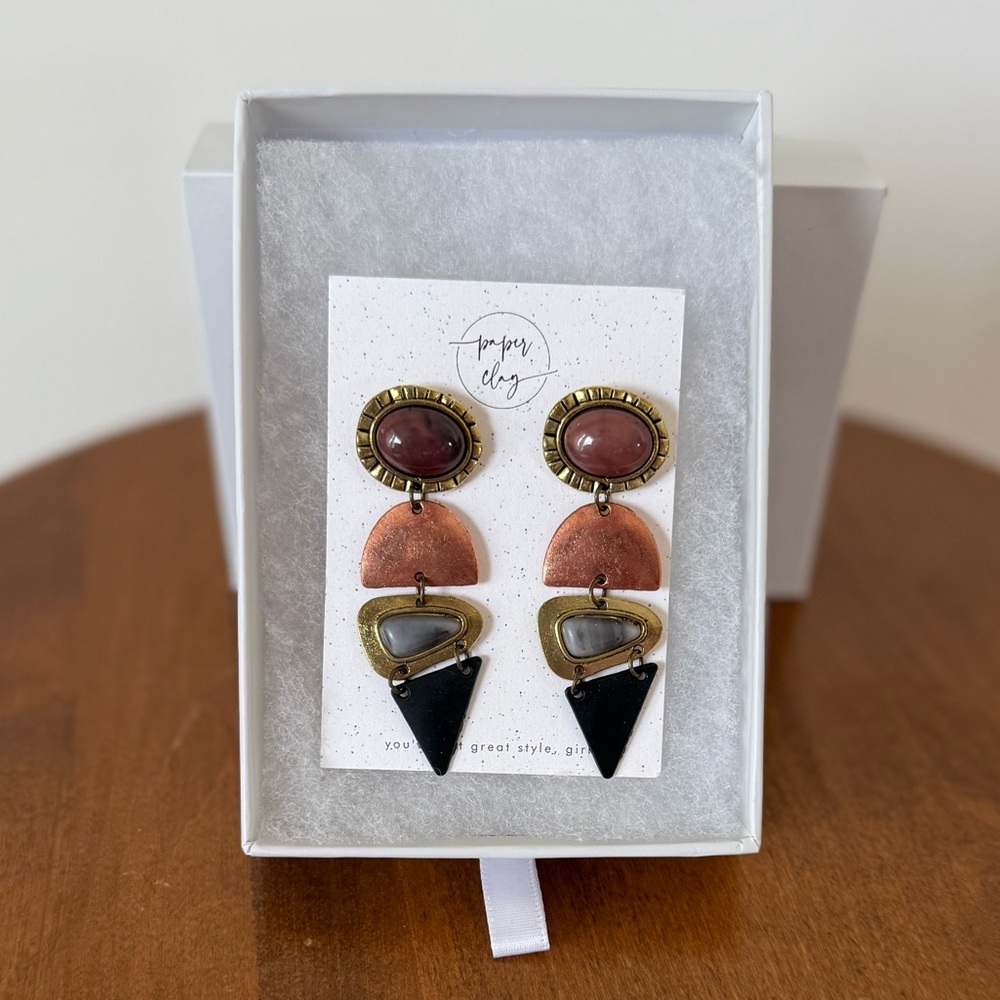 Paper Clay Statement Earrings